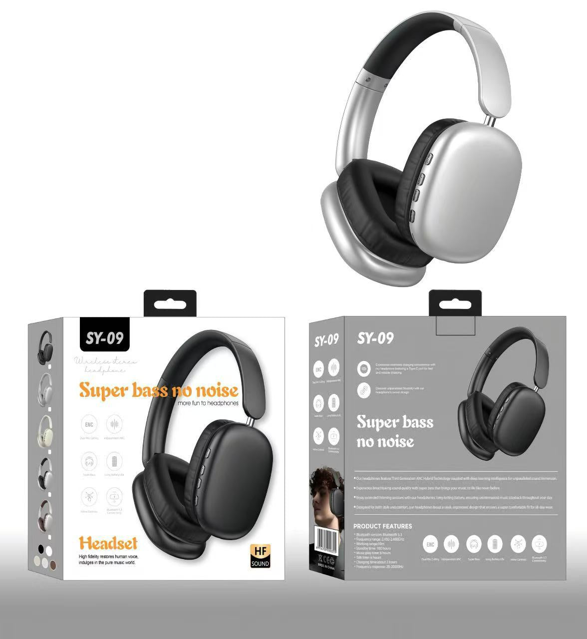 Casque Bluetooth à longue autonomie. - Casque Bleutooth - Gris - SupportConnect