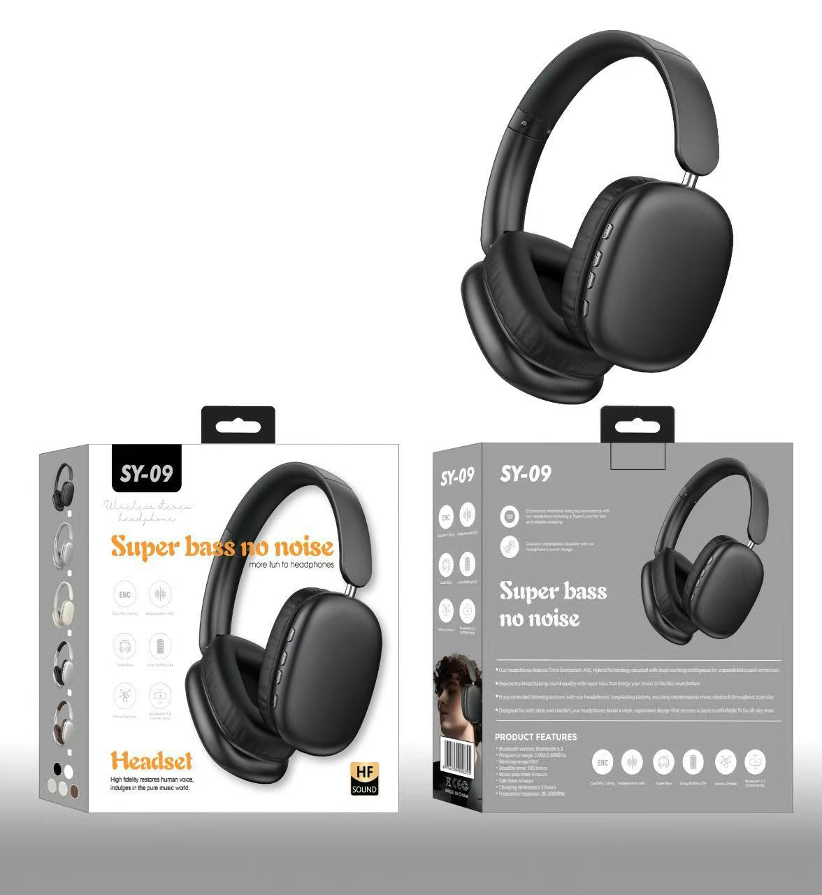 Casque Bluetooth à longue autonomie. - Casque Bleutooth - Noir - SupportConnect
