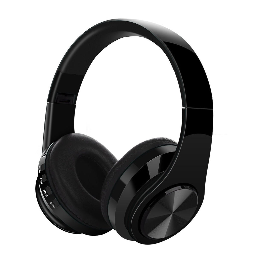Casque Bluetooth V5.0 sans fil avec carte pliable - Casque Bleutooth - Noir - SupportConnect