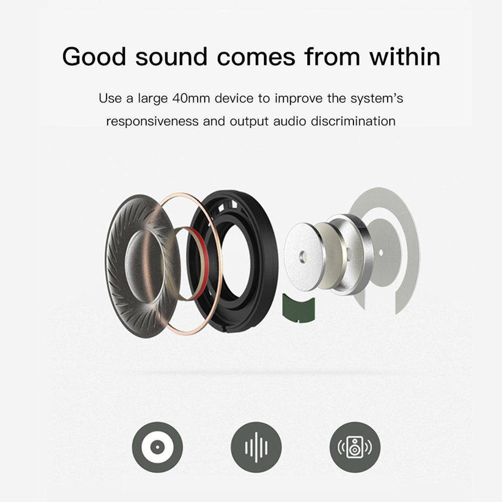 Casque Bluetooth V5.0 sans fil avec carte pliable - Casque Bleutooth - Noir - SupportConnect