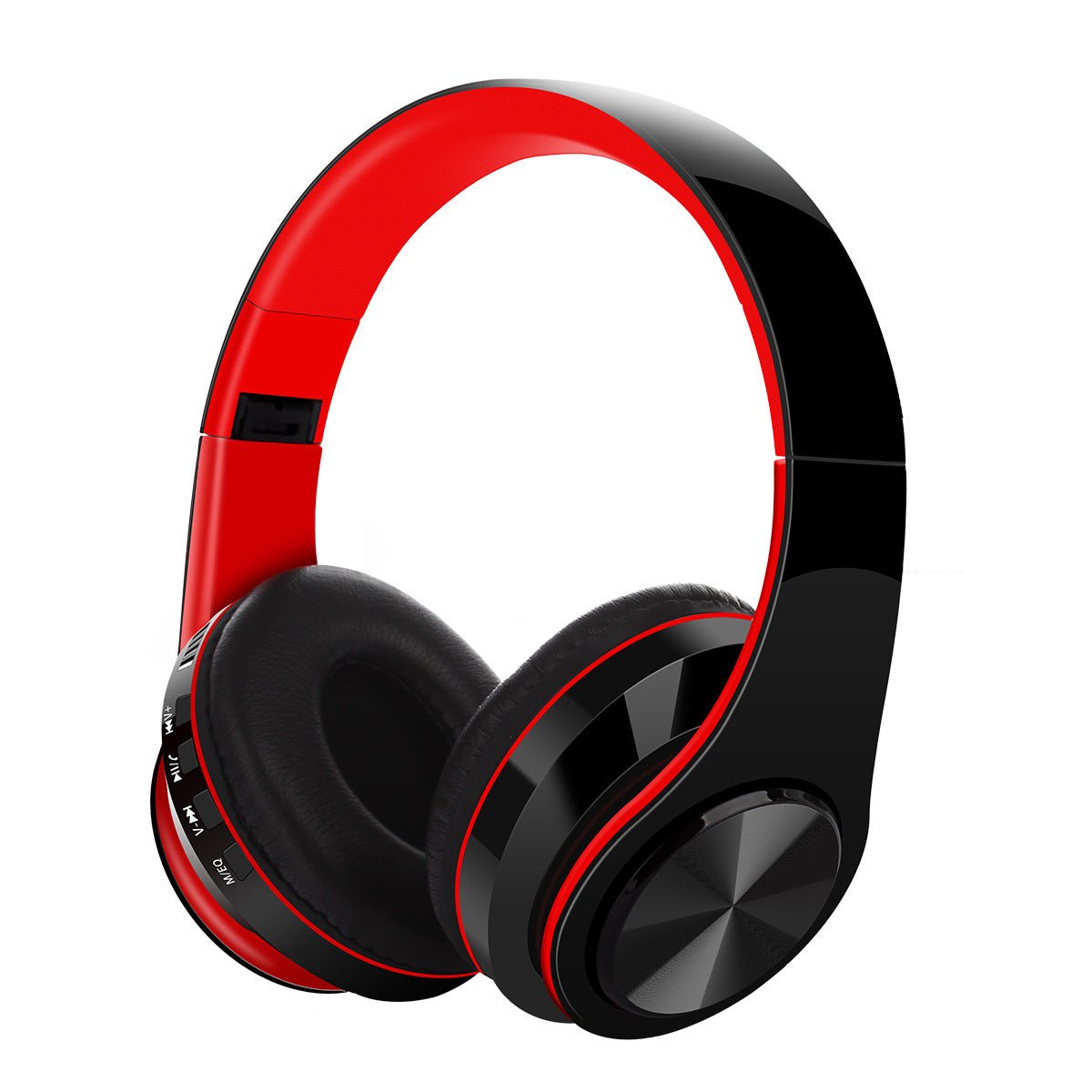 Casque Bluetooth V5.0 sans fil avec carte pliable - Casque Bleutooth - Rouge - SupportConnect