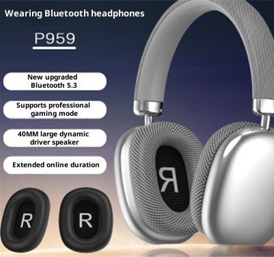 Casque sans fil Bluetooth longue durée HD - Casque Bleutooth - Noir - SupportConnect