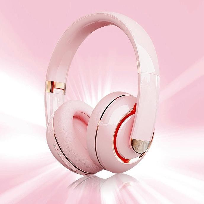 Casque Sans Fil Bluetooth – Réduction de Bruit Active & Confort Haut de Gamme - Casques audio - Rose cerisier - SupportConnect