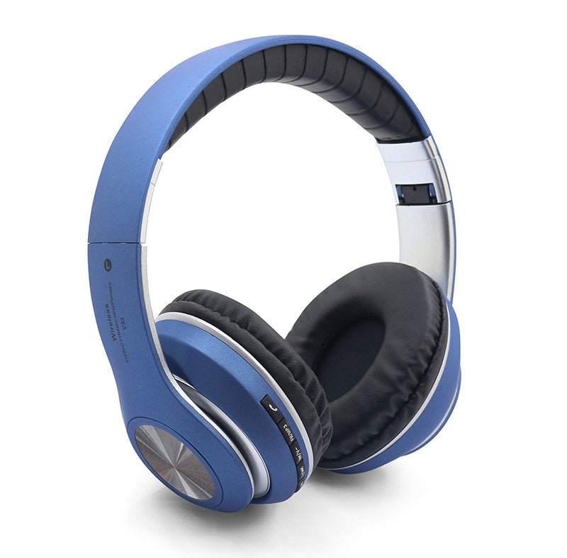 Casque stéréo sans fil pliable Private Mode 5.0 - Casque Bleutooth - Bleu - SupportConnect