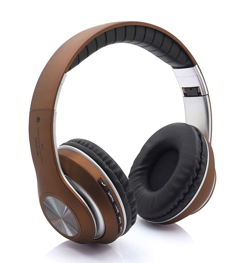 Casque stéréo sans fil pliable Private Mode 5.0 - Casque Bleutooth - Marron - SupportConnect