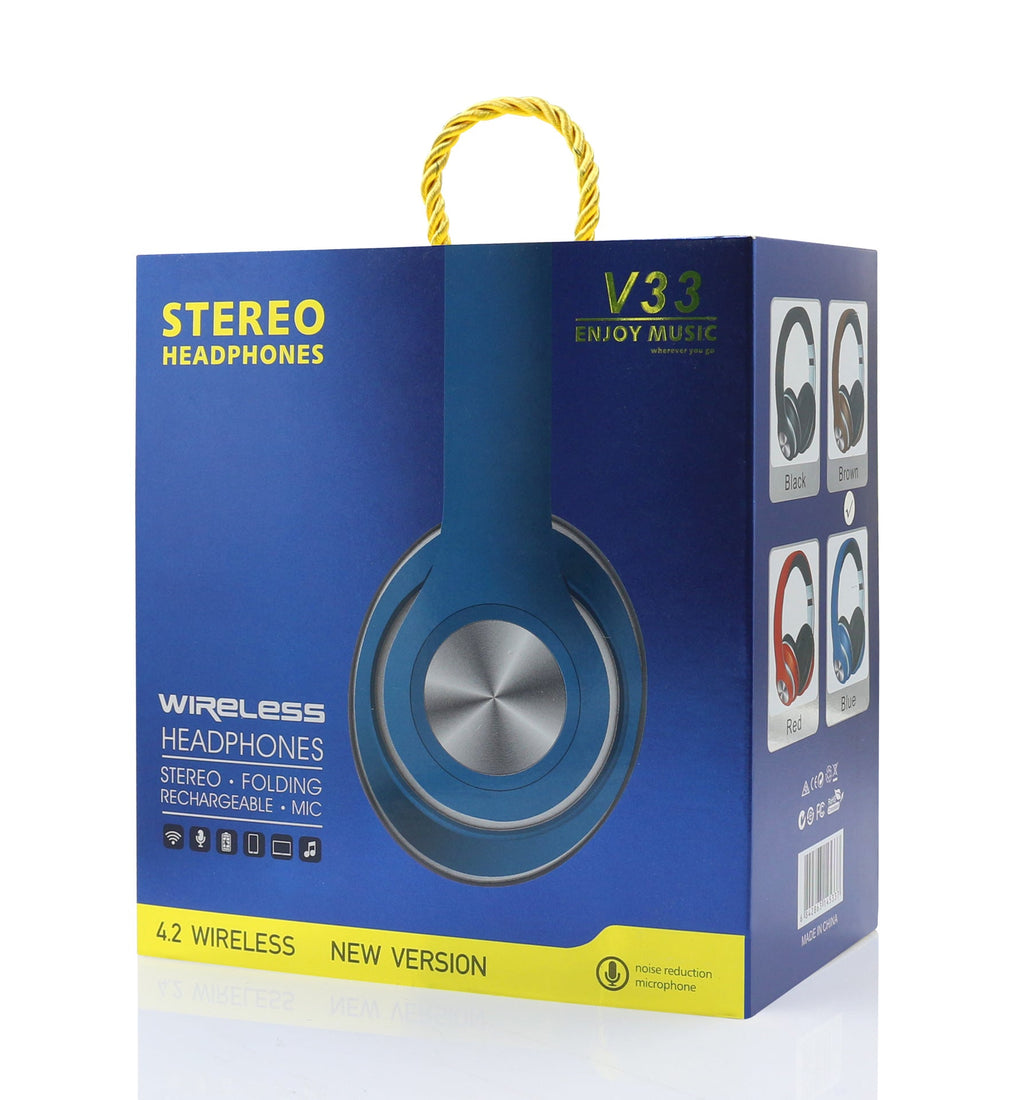 Casque stéréo sans fil pliable Private Mode 5.0 - Casque Bleutooth - Rouge - SupportConnect